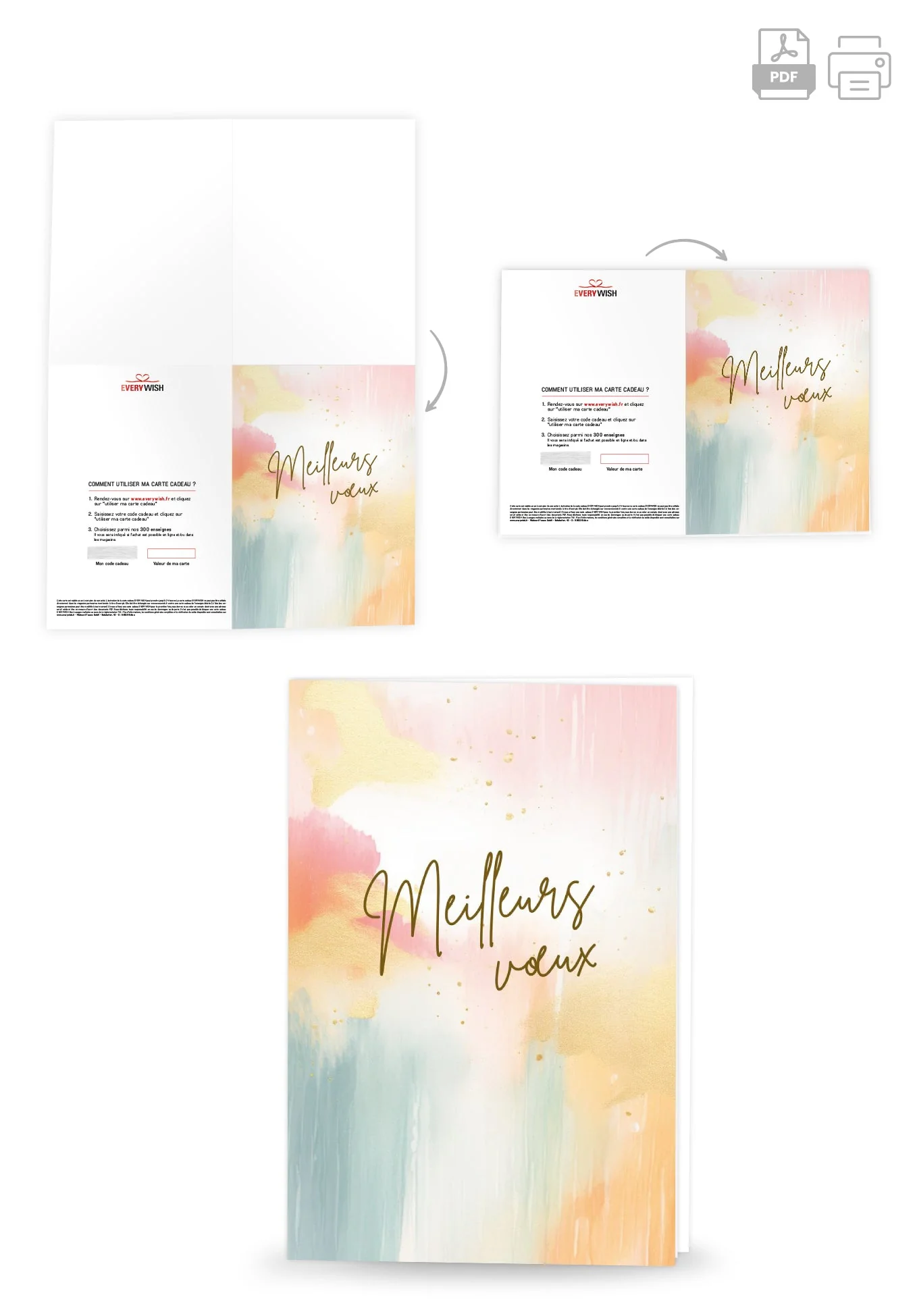 Meilleurs vœux - Aquarelle colorée PDF - Image 4