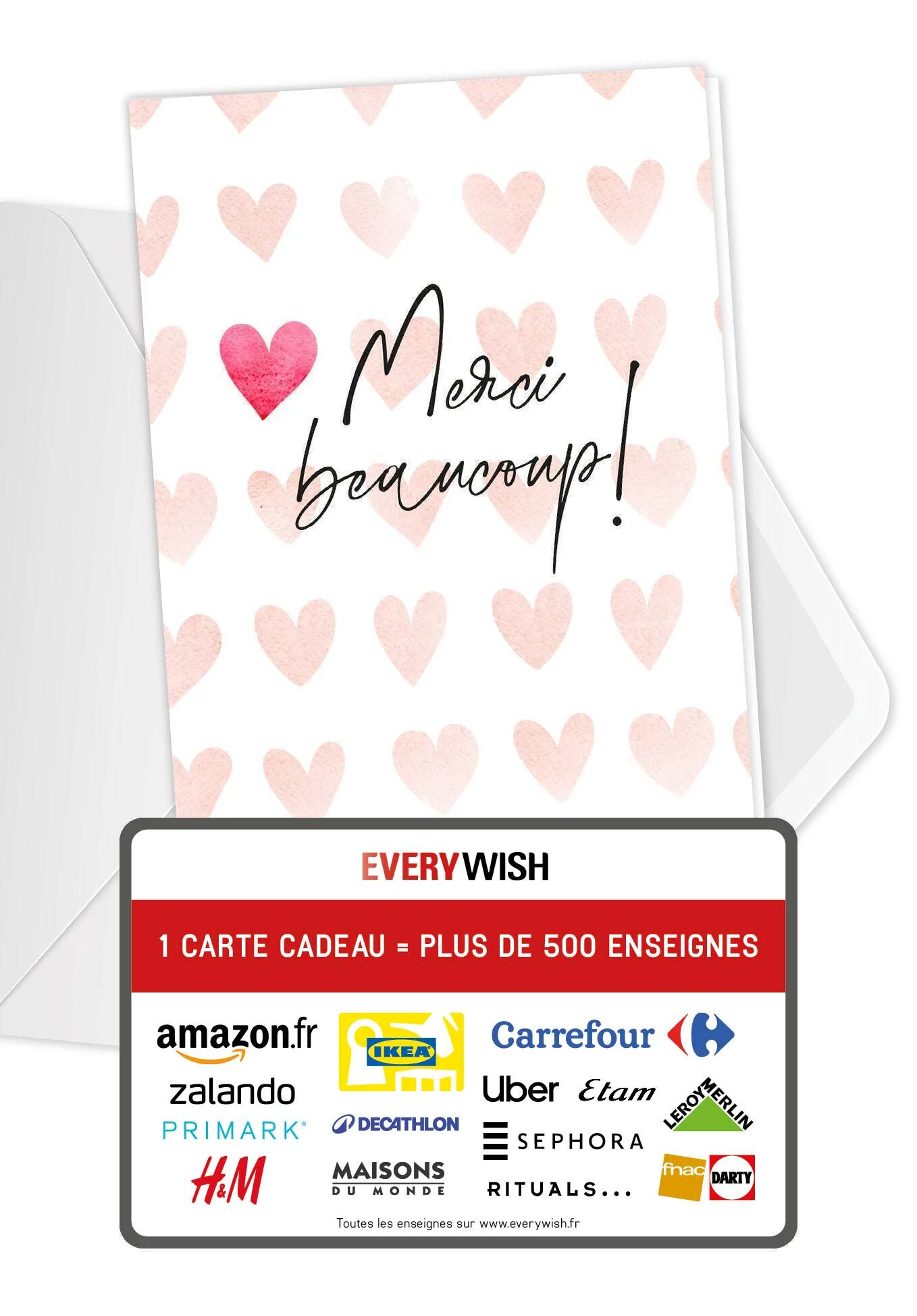 Merci beaucoup - Cœurs Aquarelle PDF