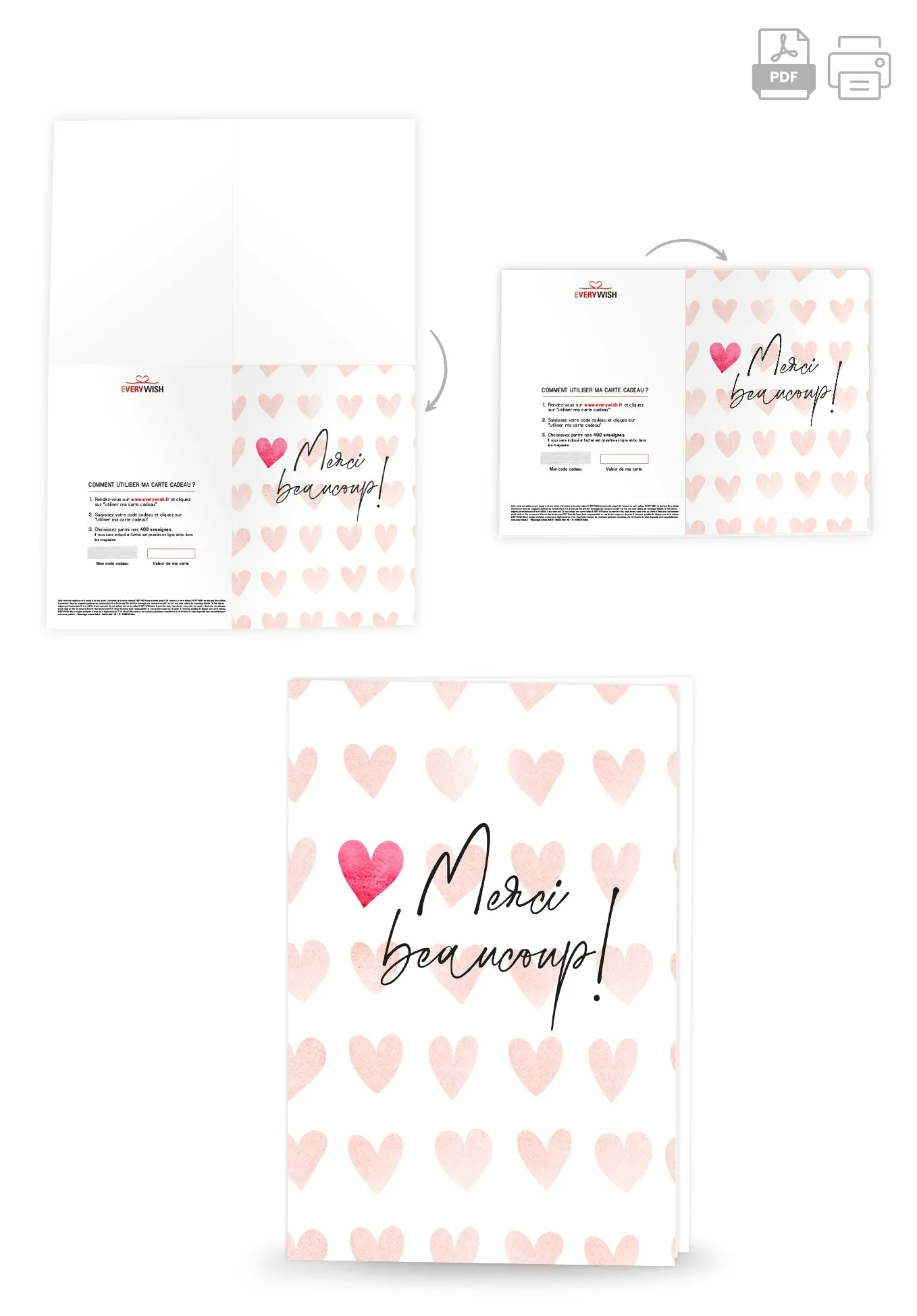 Merci beaucoup - Cœurs Aquarelle PDF - Image 4