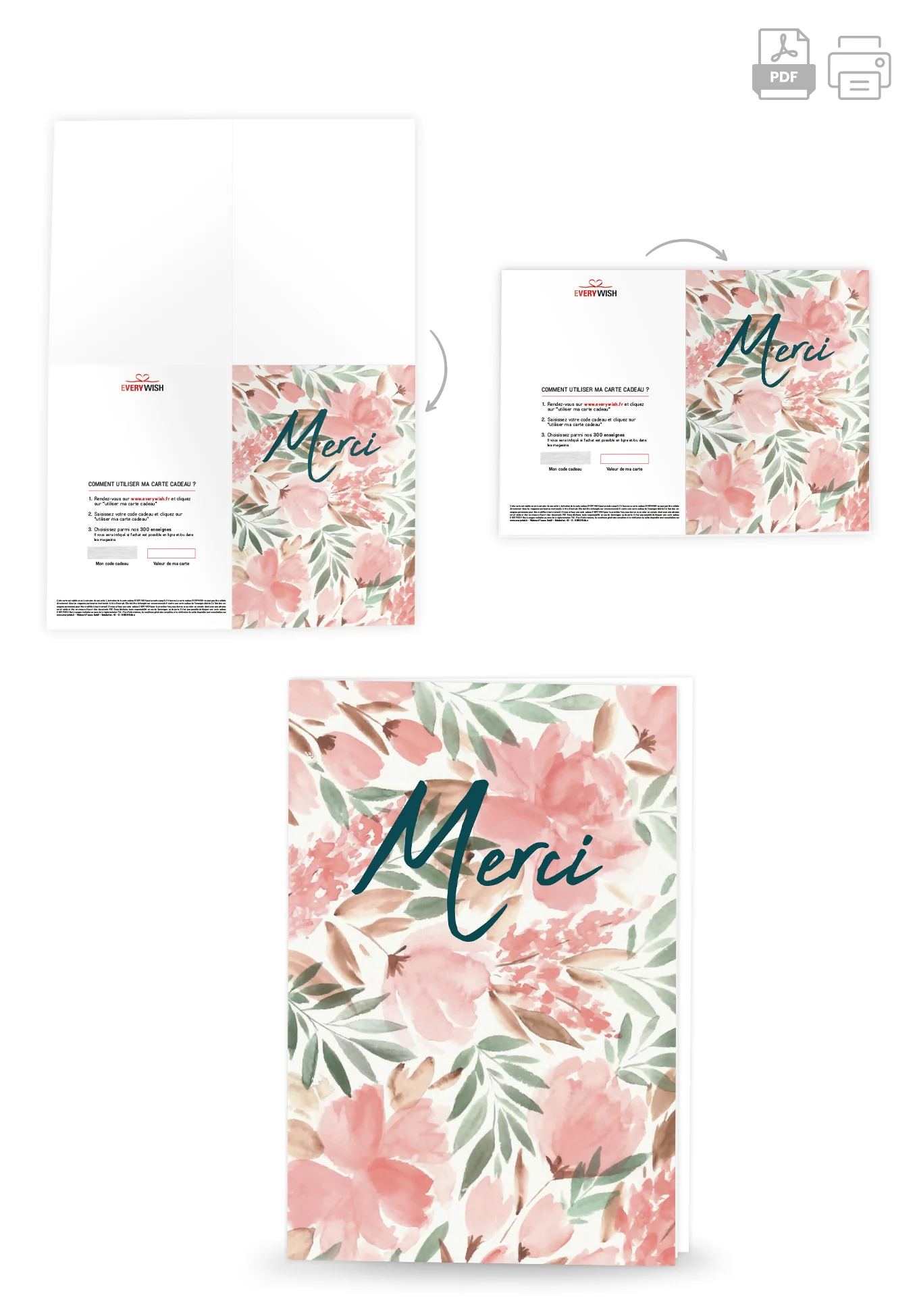 Merci - Fleurs Aquarelle - Image 4