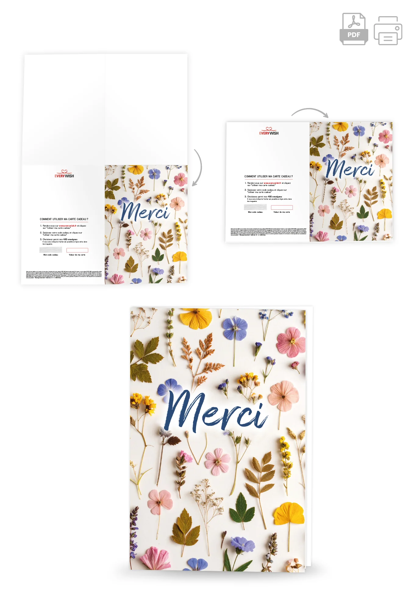Merci - Fleurs séchées multicolores - Image 4