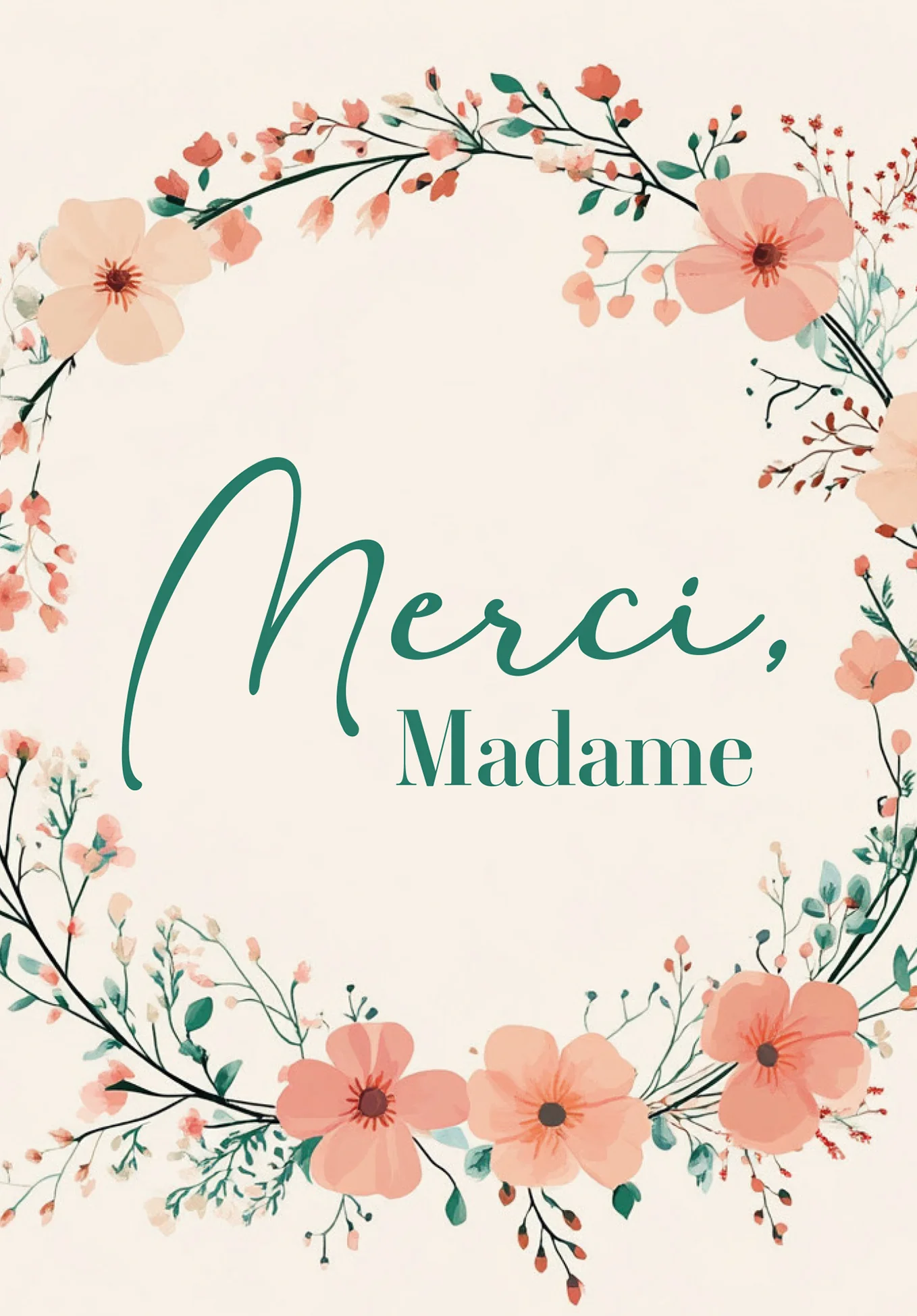 Merci Madame - Couronne de fleurs - Image 2