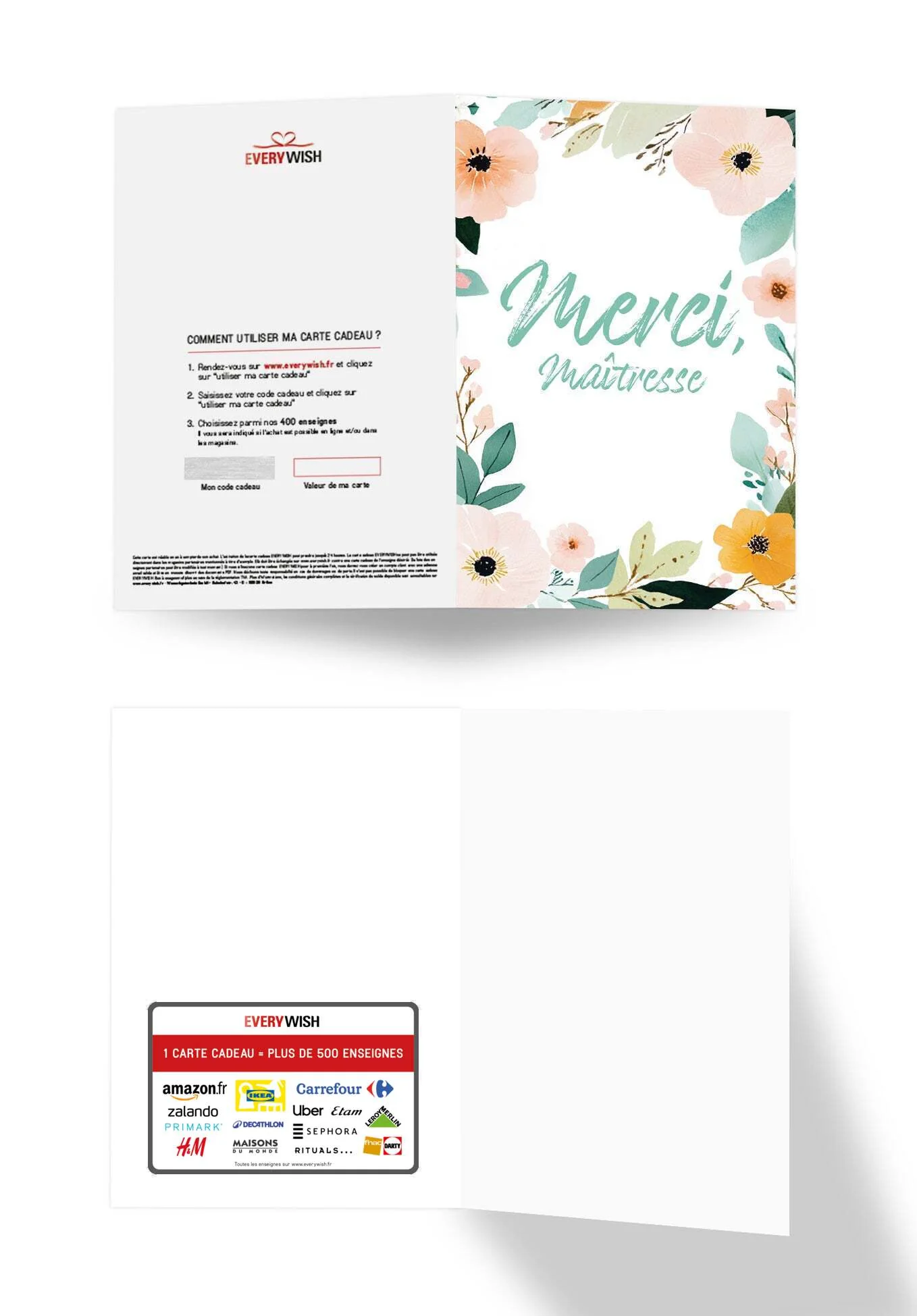 Merci maîtresse - Cadre à fleurs - Image 3