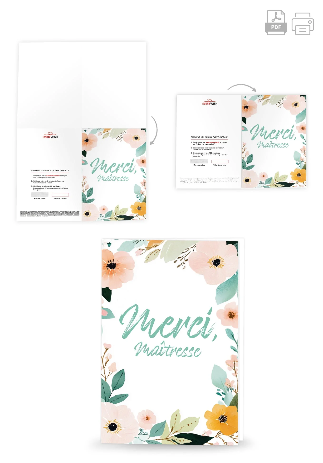 Merci maîtresse - Cadre à fleurs PDF - Image 4