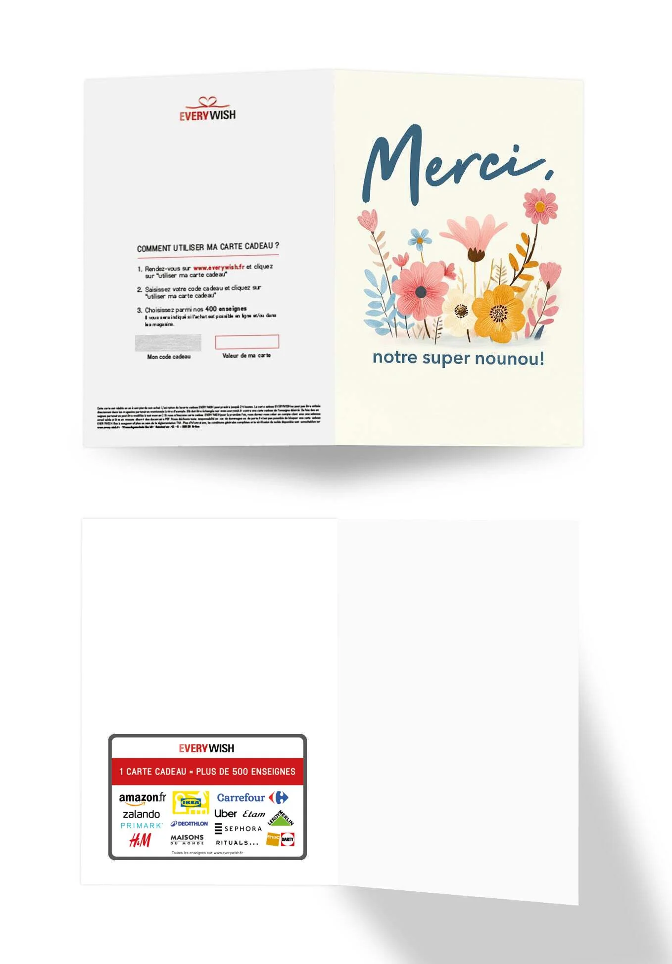 Merci nounou - Fleurs colorées - Image 3