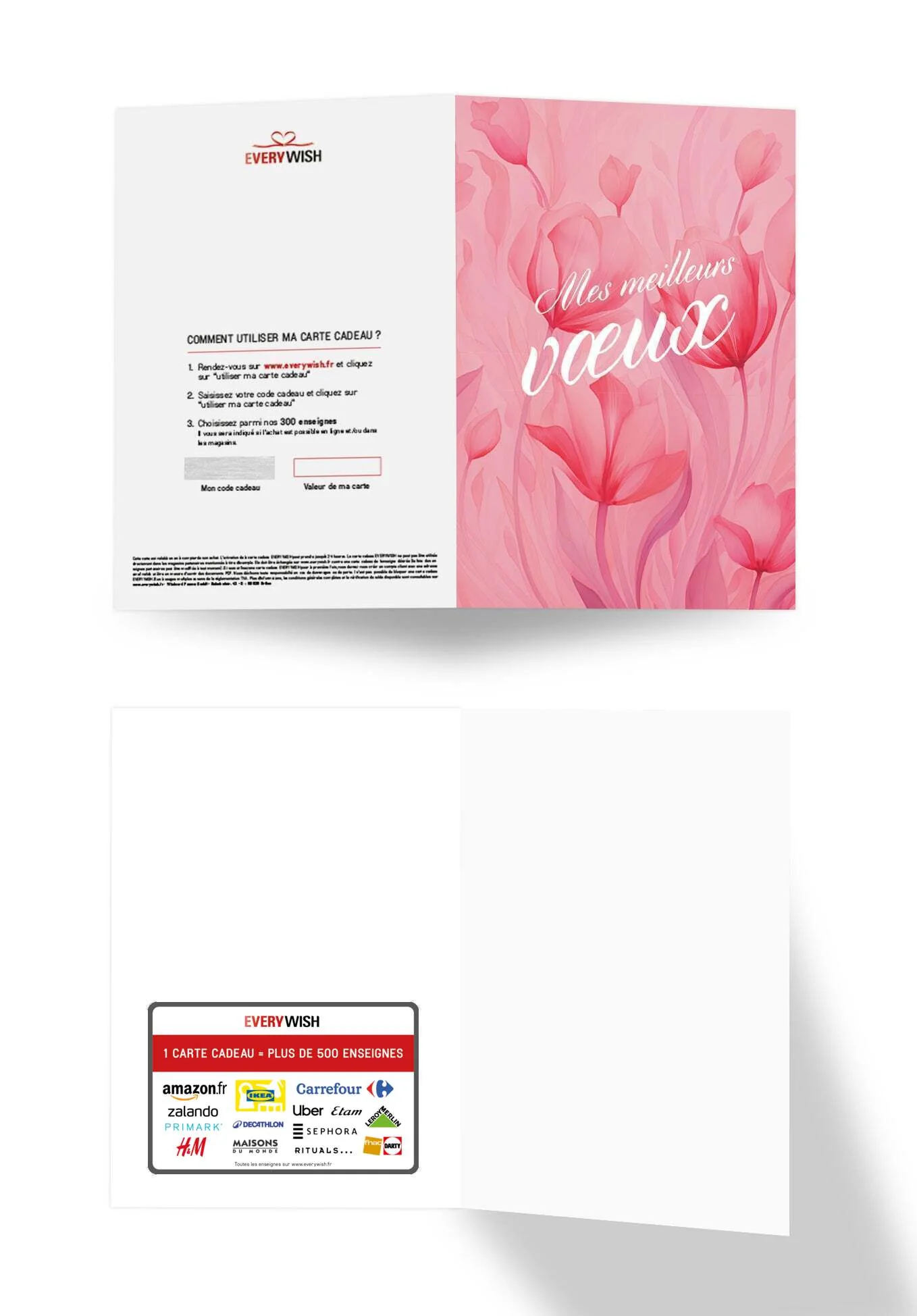 Mes meilleurs vœux - Fleurs roses - Image 3