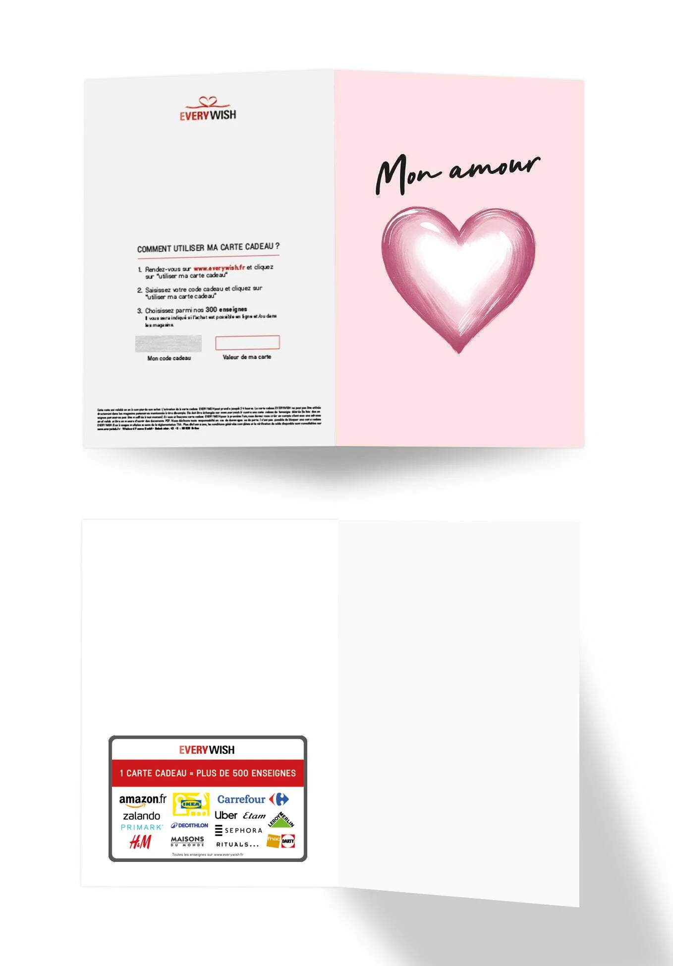 Mon amour - Cœur Rose - Image 3