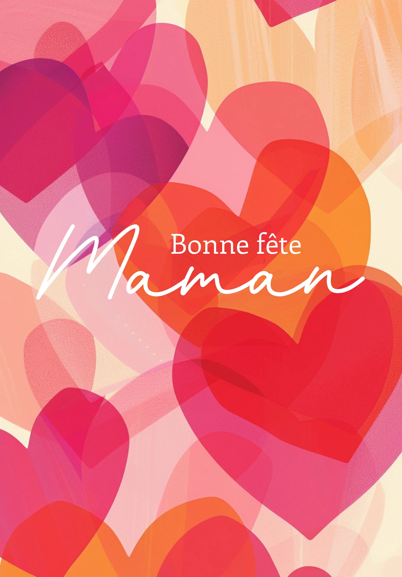 Pour la meilleure maman - Cœurs rose orange - Image 2