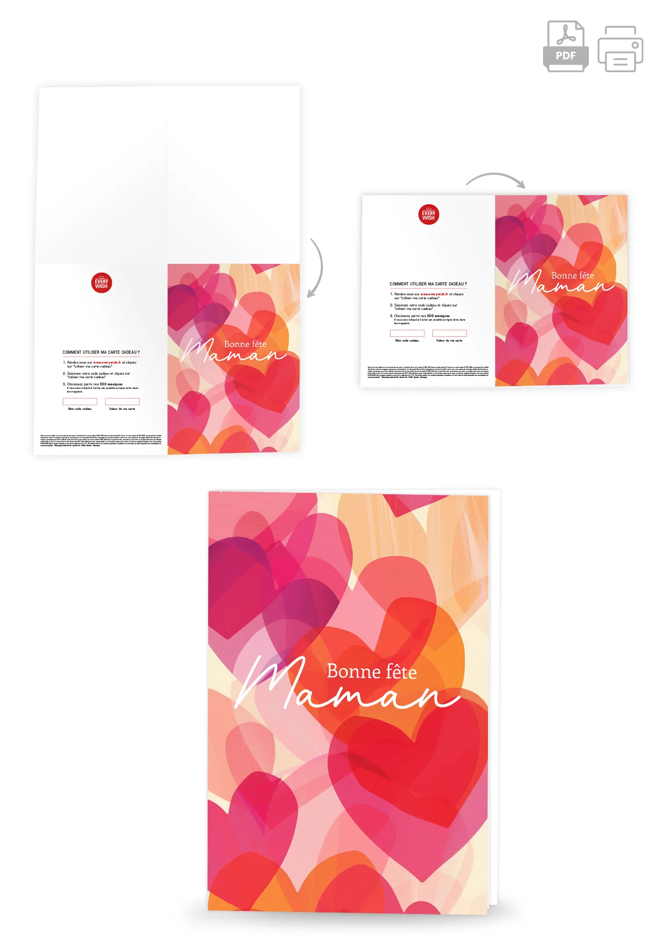 Pour la meilleure maman - Cœurs rose orange - Image 4