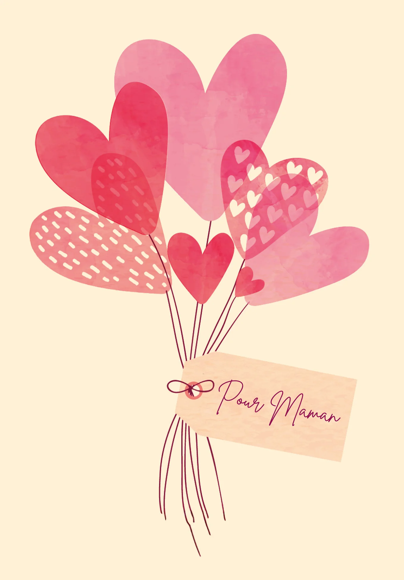 Pour maman - Des cœurs pastel - Image 2