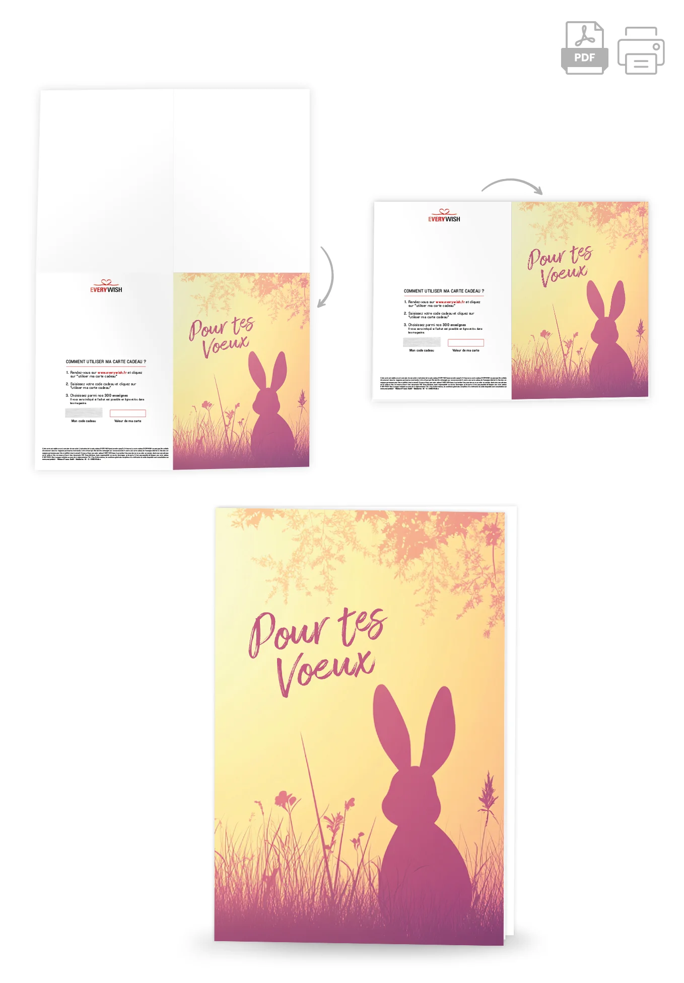 Pour tes voeux - Silhouette de lapin - Image 4