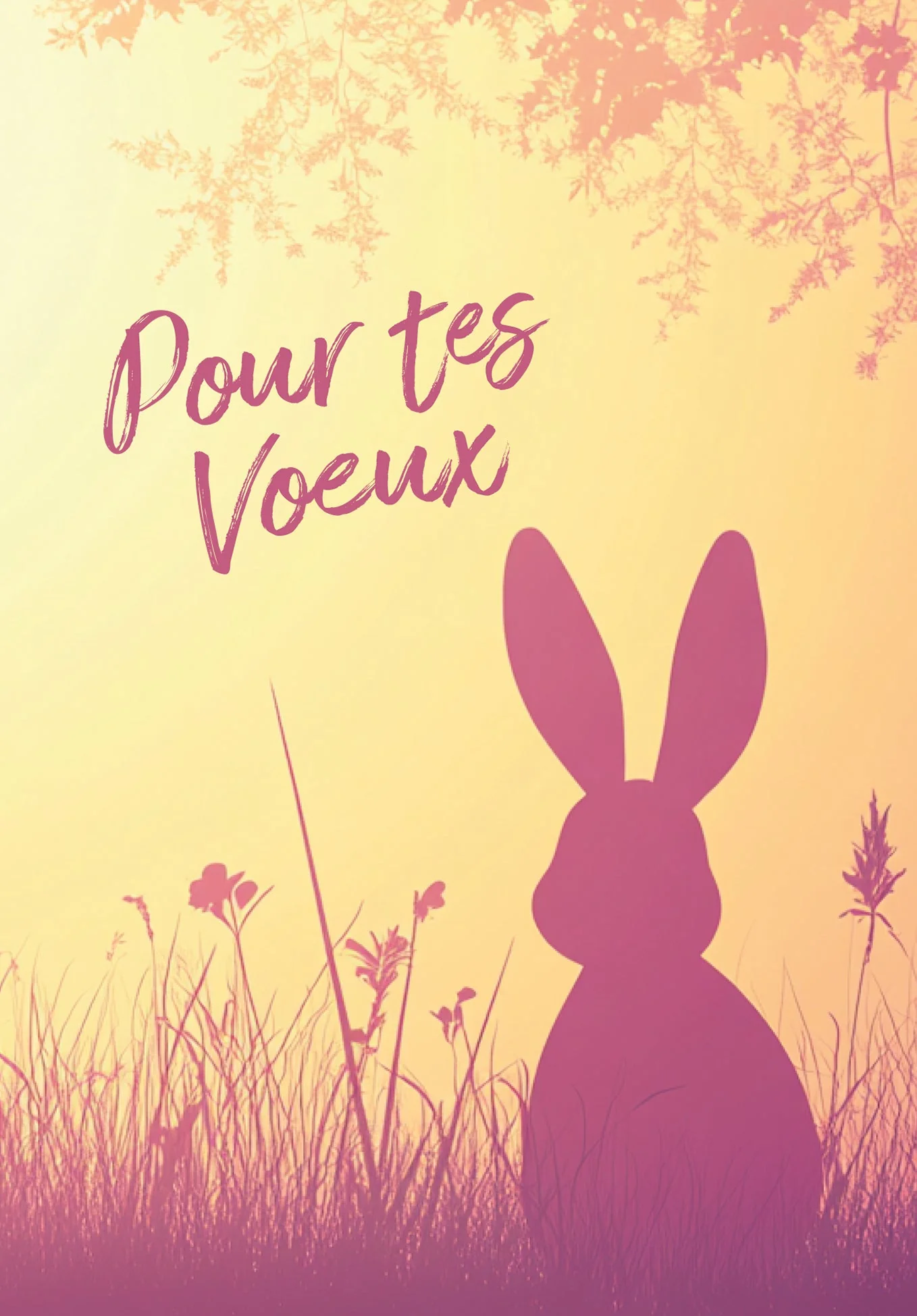 Pour tes voeux - Silhouette de lapin PDF - Image 2
