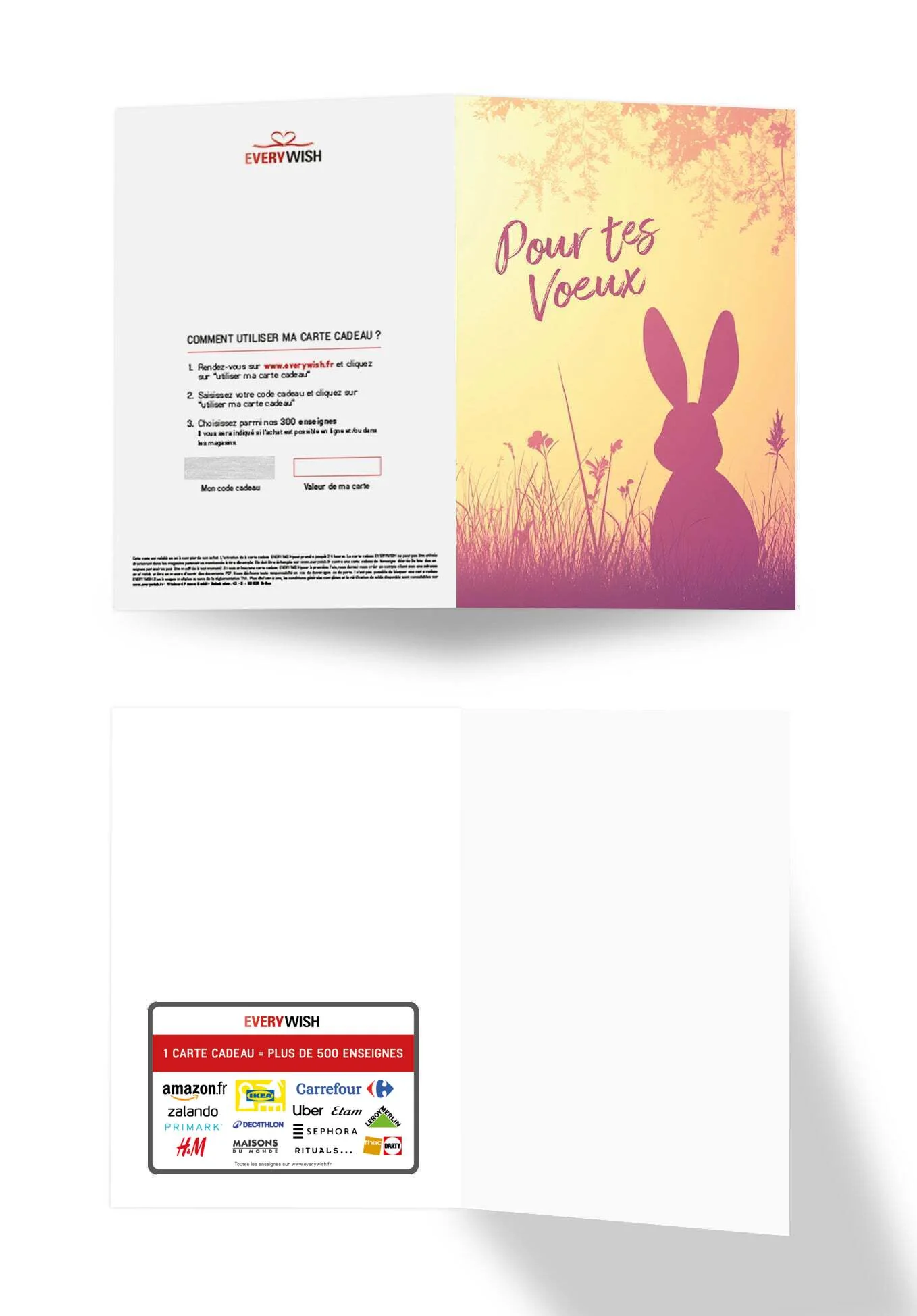 Pour tes voeux - Silhouette de lapin PDF - Image 3